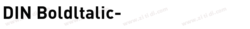 DIN Boldltalic字体转换